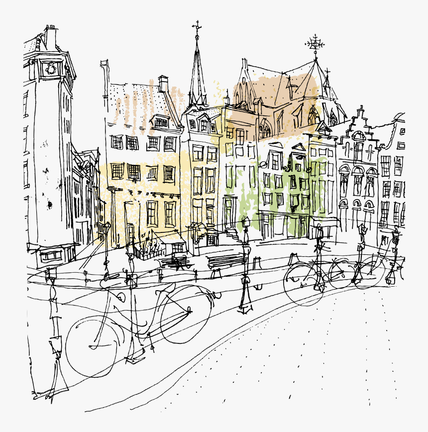 Transparent Amsterdam Clipart - Amsterdam Sketch, HD Png Download, Free Download