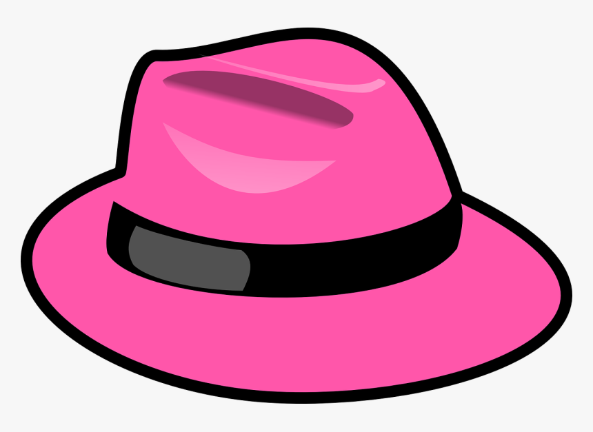 Hat, Fedora, Isolated, Retro, Pink, Accessory, Fashion - Pink Hat Clipart, HD Png Download, Free Download