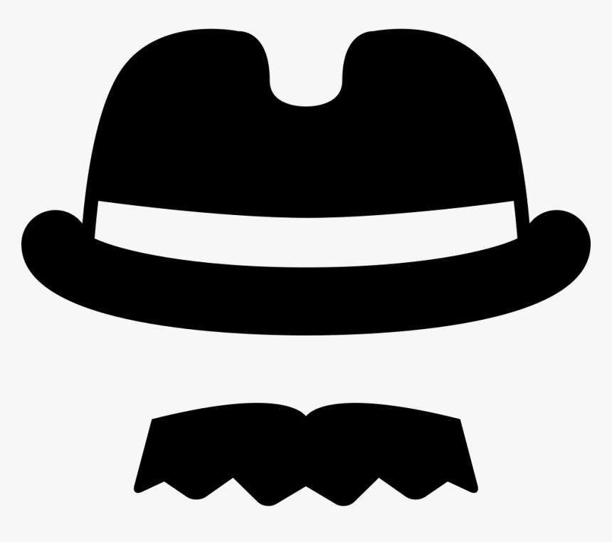 Fedora Hat And Moustache - Icon, HD Png Download, Free Download