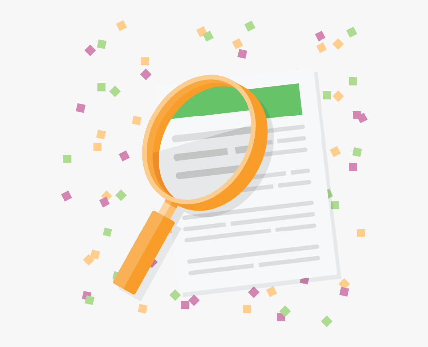 Inspecting Loan Form With New Year"s Confetti In Background - Circle, HD Png Download, Free Download