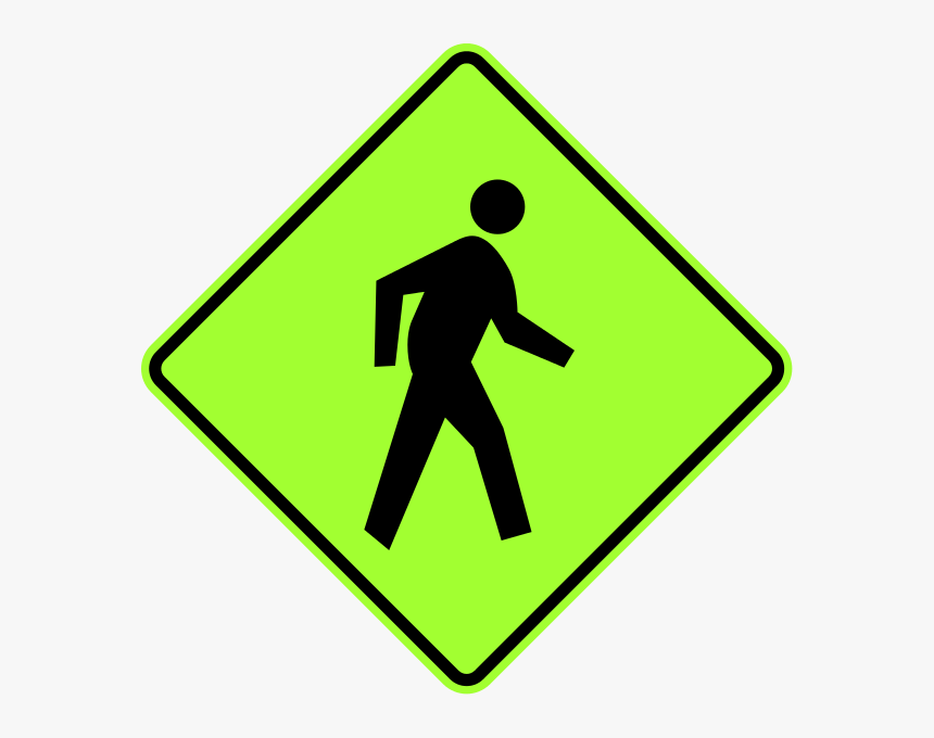 Pedestrian Crossing Sign Stock, HD Png Download, Free Download