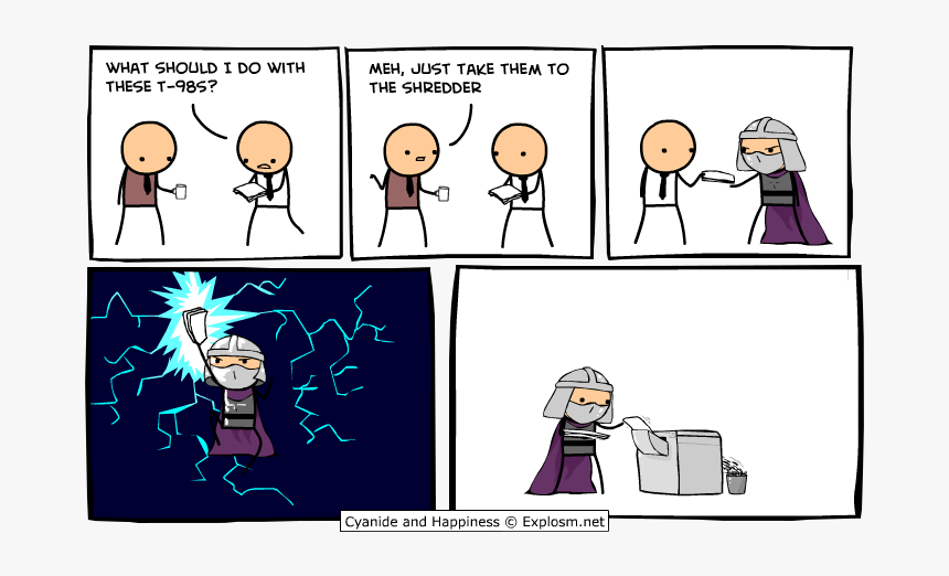 Take Them To The Shredder - Cyanide And Happiness Comics, HD Png Download, Free Download