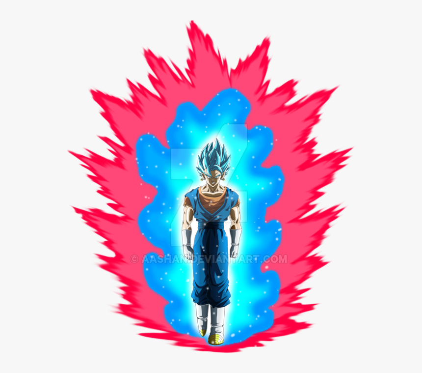 Vegito Super Saiyan Blue Kaio Ken By Aashan-db6z3m4 - Vegito Blue Kaioken X20, HD Png Download, Free Download