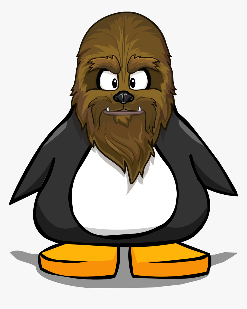 Transparent Chewbacca Head Png - Penguin With Santa Hat, Png Download, Free Download