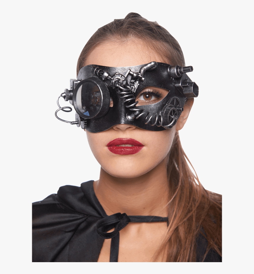 Silver Steampunk Monocle Eye Mask - Mask, HD Png Download, Free Download