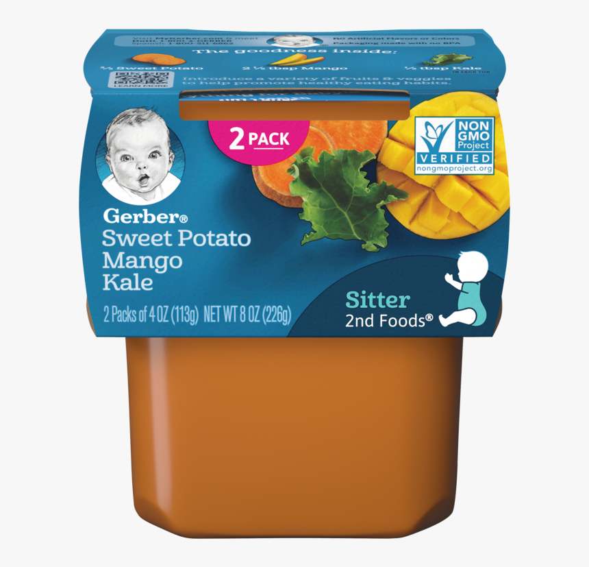 2nd Foods Sweet Potato Mango Kale - Gerber Baby Food Mango, HD Png Download, Free Download