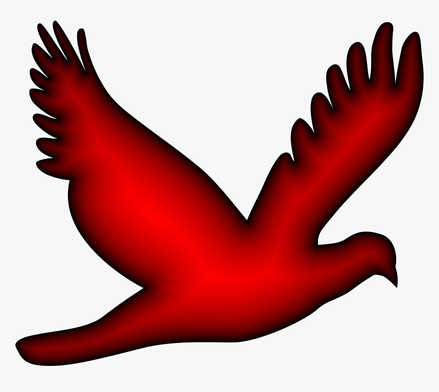 Flying Dove Silhouette Crimson Clip Arts - Flying Bird Clipart Png, Transparent Png, Free Download