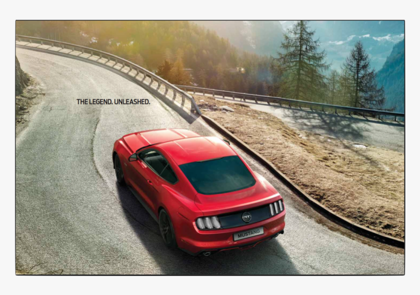 Ford Mustang On Road, HD Png Download, Free Download