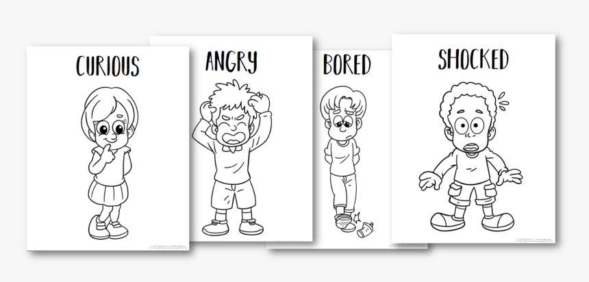 Feelings Coloring Pages Printable, HD Png Download, Free Download