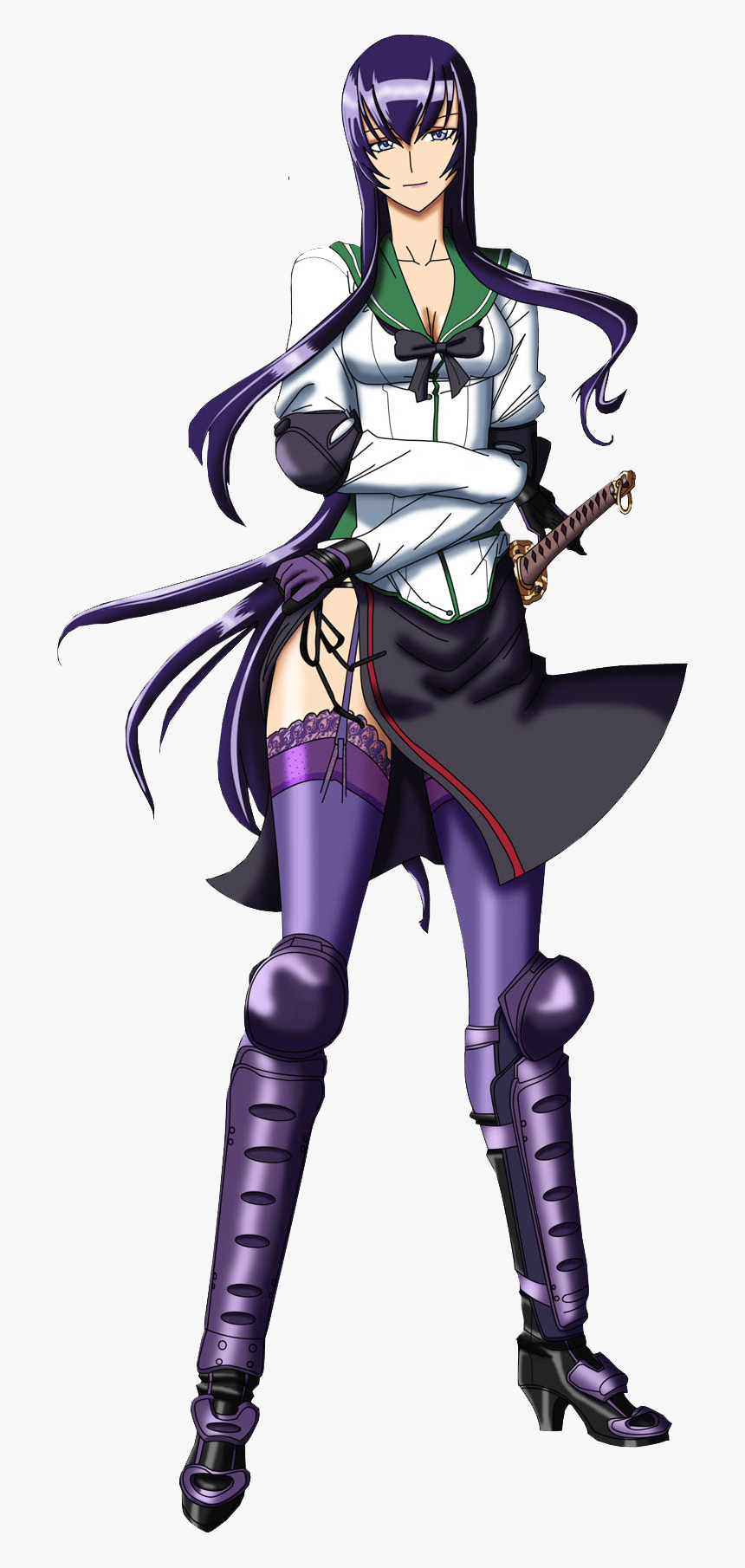 Versus Compendium Wiki Highschool Of The Dead Busujima Saeko Hd Png Download Kindpng - anime high school roblox wiki