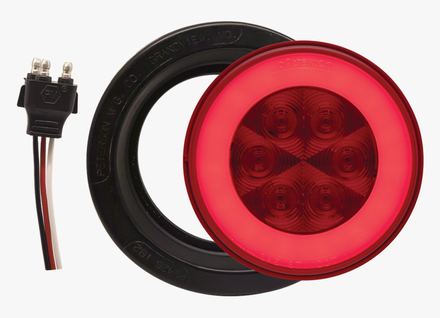 Stl101krbp Glolight Round Sealed Led Red Stop/turn/tail - Circle, HD Png Download, Free Download