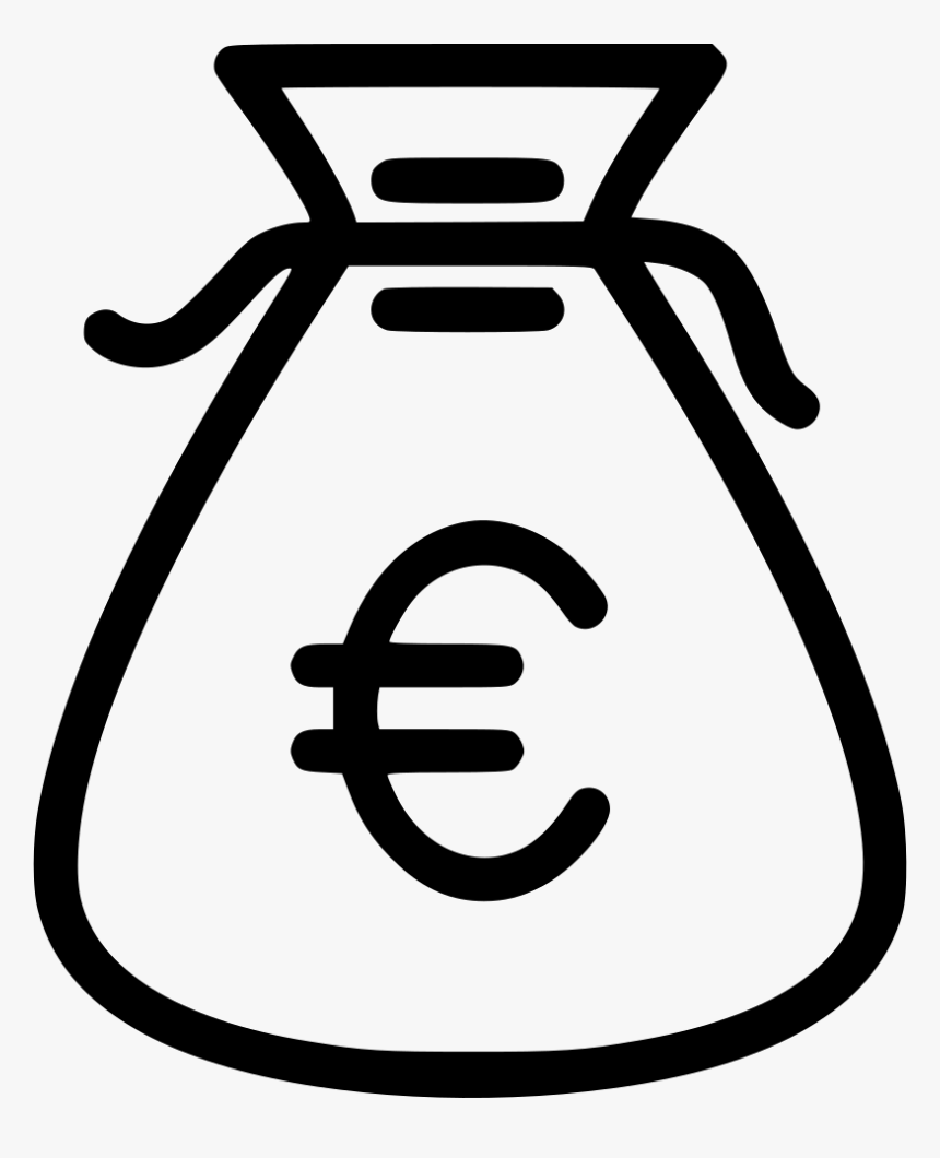 Money Payment Euro Bag Cash - Bag Of Cash Icon, HD Png Download, Free Download