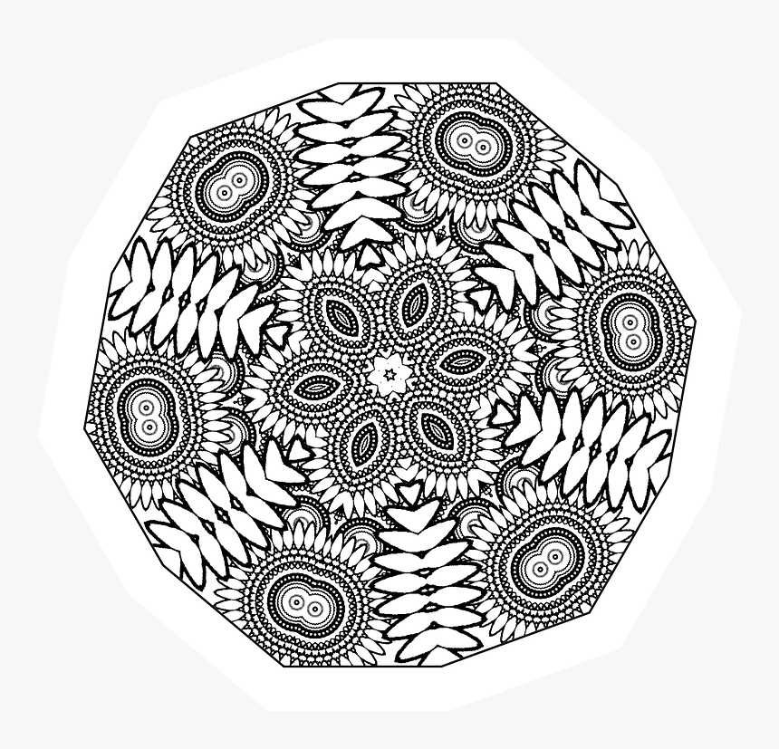 Mandala, Flower, Pretty, Confetti, Naga, Mandela - Drawing, HD Png Download, Free Download