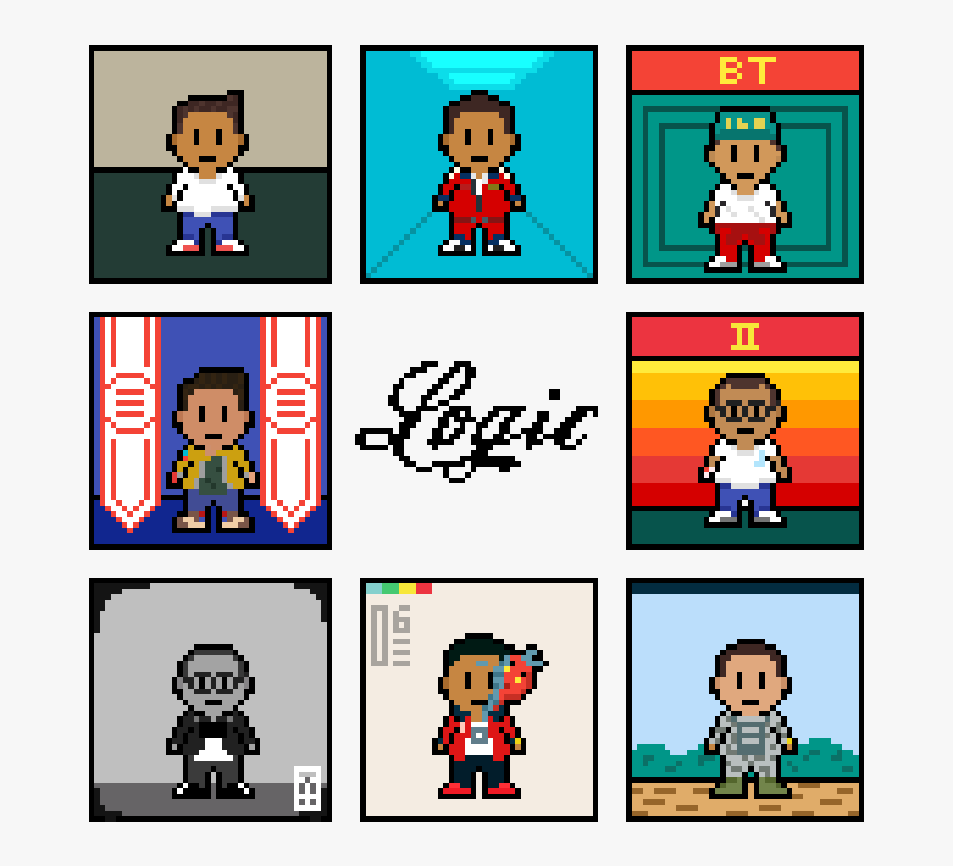 Logic Rapper Pixel Artwork, HD Png Download, Free Download