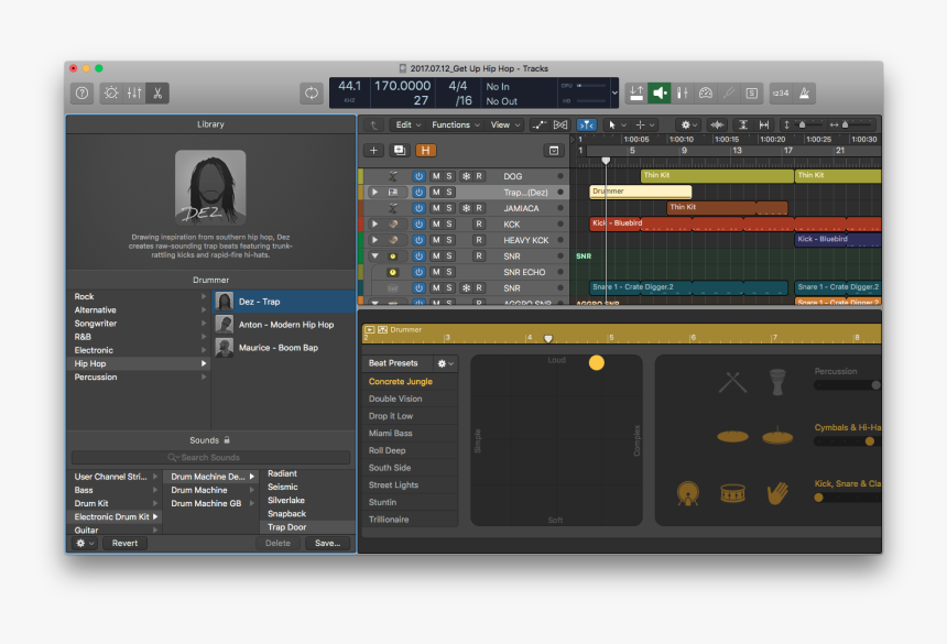 Drummer In Logic Pro X - Logic Pro X Drum Pattern, HD Png Download, Free Download