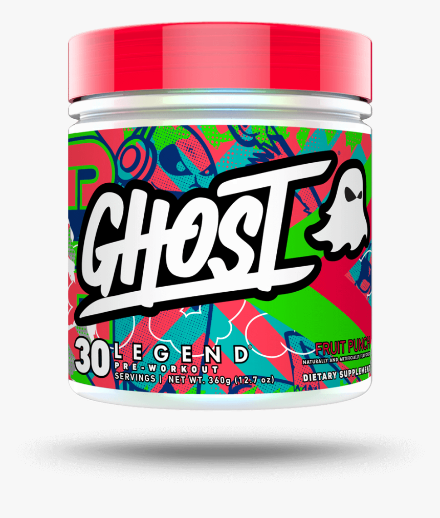 Ghost Legend Fruit Punch Pre Workout 30 Servings - Ghost Legend Pre Workout, HD Png Download, Free Download