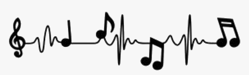 #music #freetoedit - Music Note Heartbeat Svg, HD Png Download, Free Download