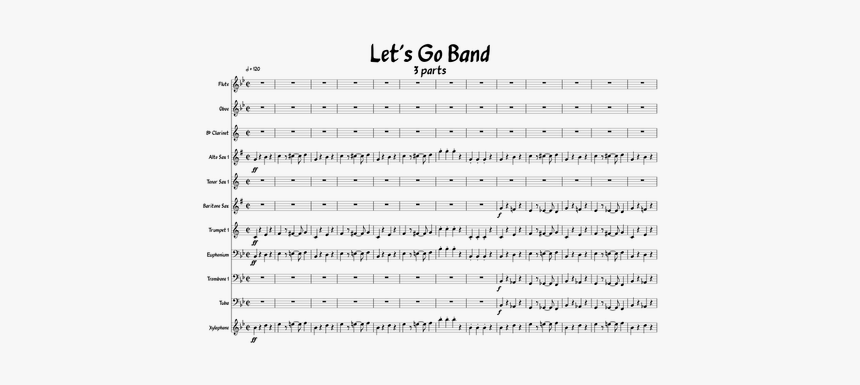 Let's Go Band Tenor Sax, HD Png Download, Free Download