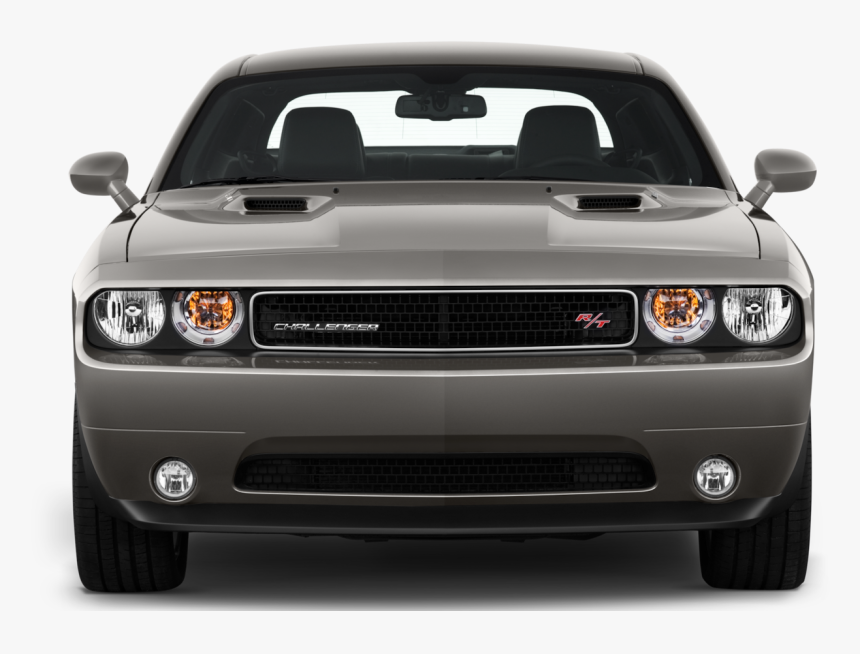 Front View Muscle Car Grill Png - 2012 Dodge Challenger Front, Transparent Png, Free Download