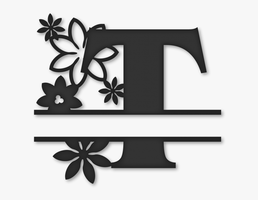 Transparent Flower Cross Png - Split Letter Monogram E, Png Download, Free Download