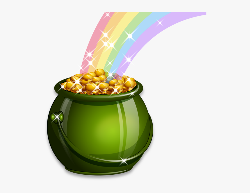 Transparent Rainbow Clipart - St Patrick's Day Pot Of Gold Png, Png Download, Free Download