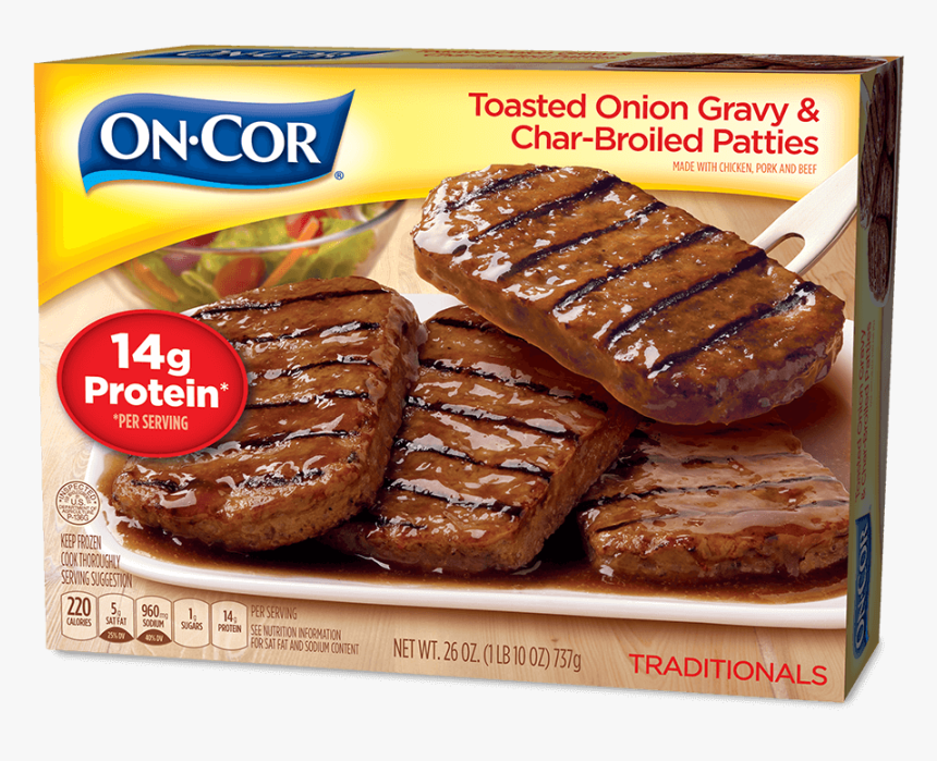 Toasted Onion Gravy & Char-broiled Patties - Salisbury Steak Frozen Dinners, HD Png Download, Free Download