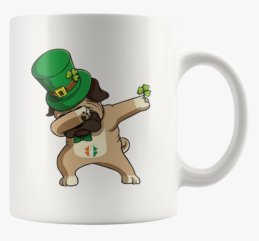 St Patrick"s Day Leprepug Dabbing Leprechaun Pug Mug - Patricks Day Pug Leprechaun, HD Png Download, Free Download