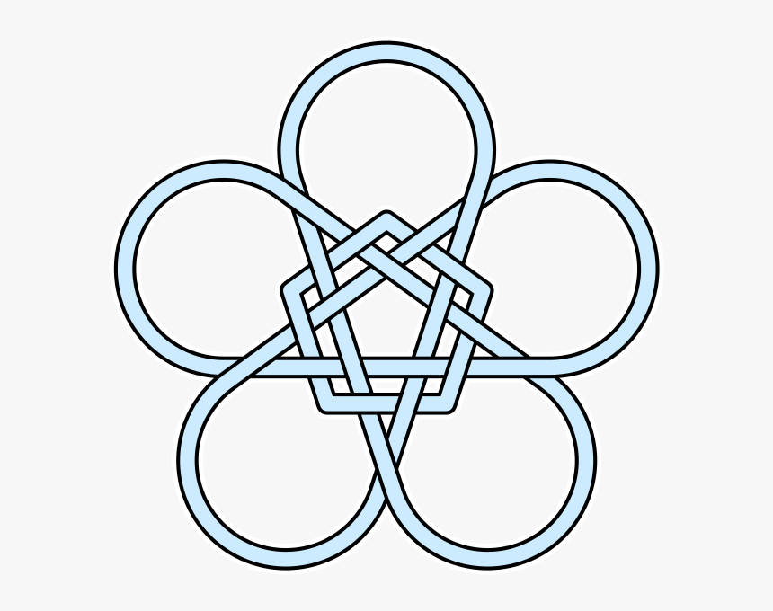 Interlaced Pentagon Pentagram Flower - Pentagon Shapes, HD Png Download, Free Download