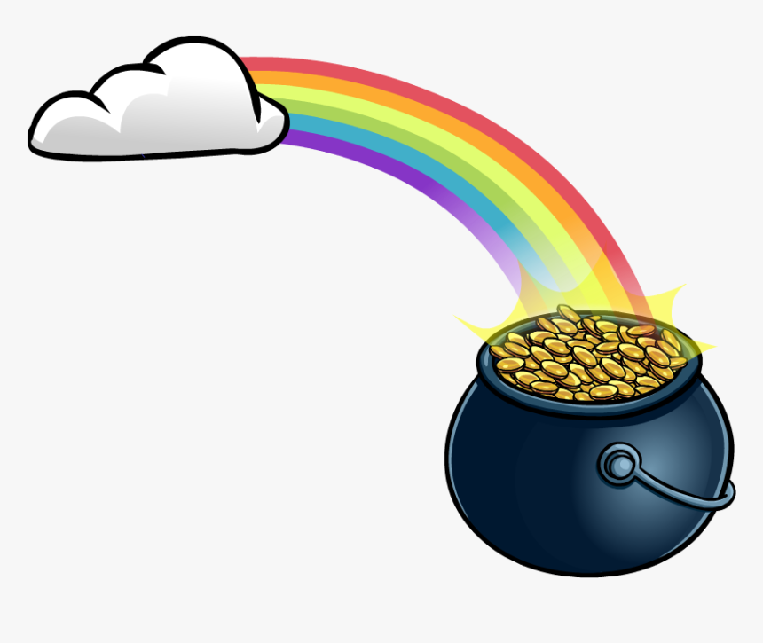 Pot Of Gold Pictures Of A Pot Gold Free Download Clip - Pot Of Gold With Rainbow, HD Png Download, Free Download