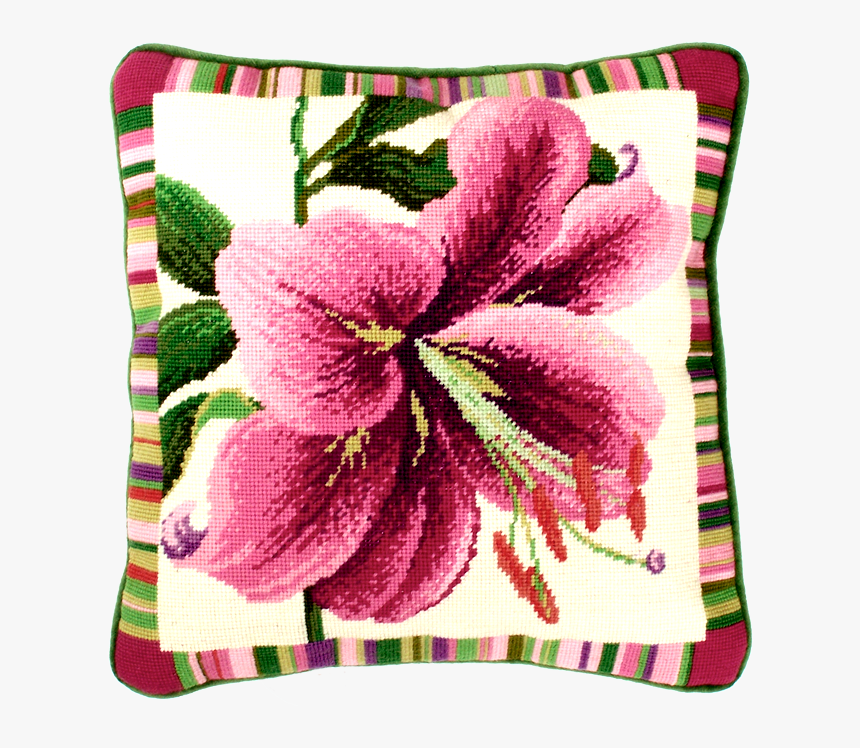 Garden Flowers Lily Tapestry Cushion Kit Tf2 - Large Floral Patterns For Cross Stitch, HD Png Download, Free Download