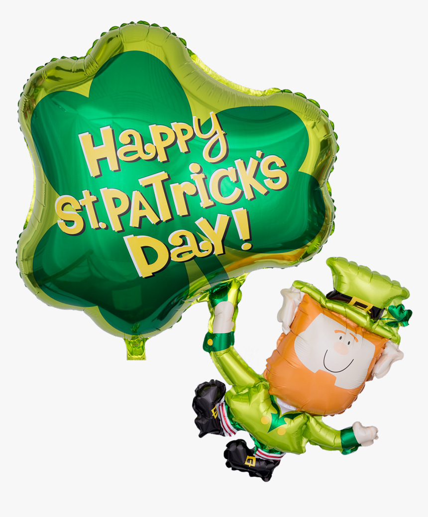 Ballon Mit Helium "leprechaun - Cartoon, HD Png Download, Free Download