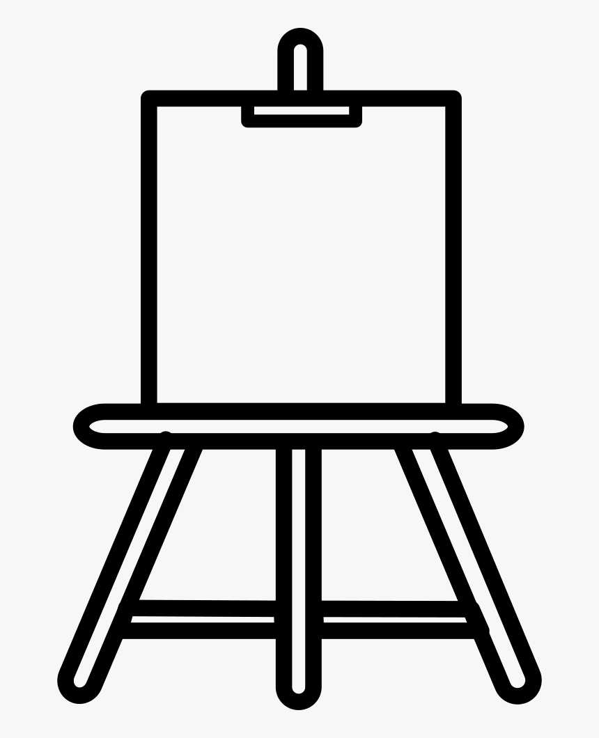 Paint Easel Outline Artistic Tool - Easel Icon, HD Png Download, Free Download
