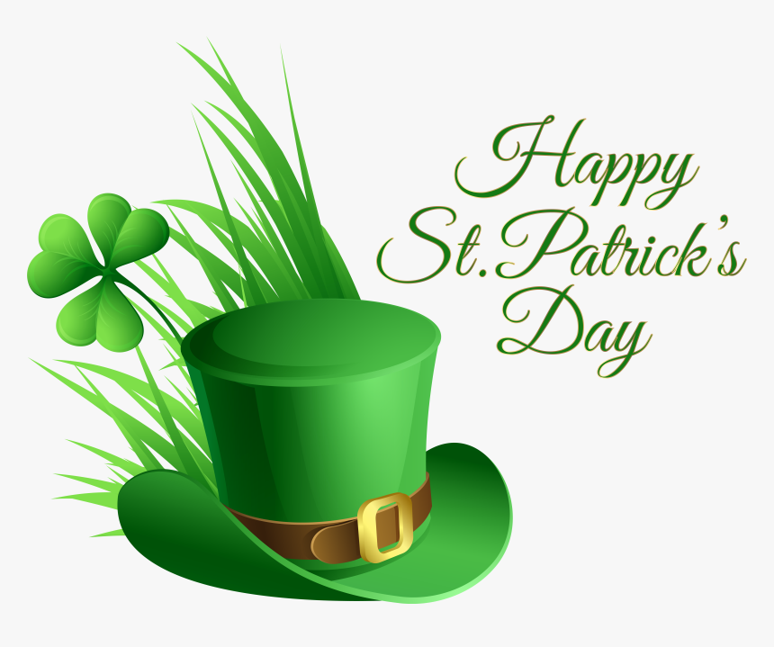 St Patricks Day Hat And Shamrock Transparent Png Clip - St Paddy's Day 2018, Png Download, Free Download