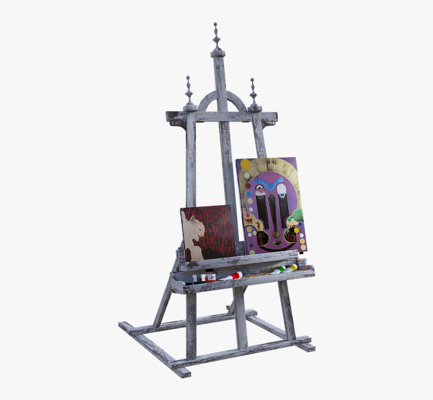 Easel, Art, Painting, Drawing, Hobby, Canvas, Draw - Patchwork, HD Png Download, Free Download