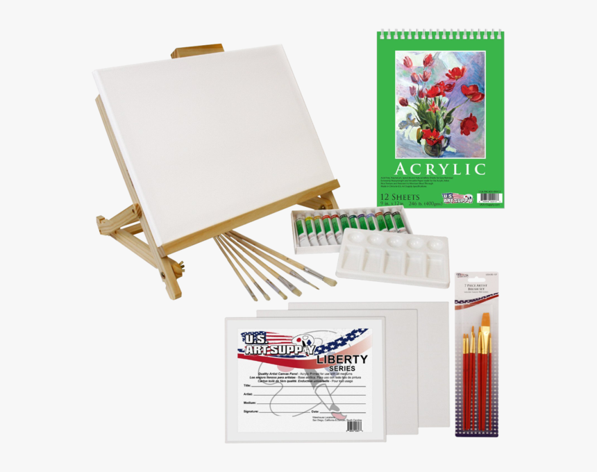 Transparent Art Easel Png - Acrylic Canvas Painting Materials, Png Download, Free Download