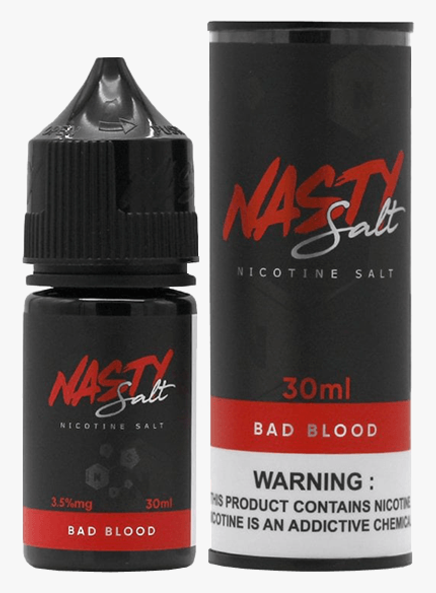 Nasty Juice Bad Blood Nic Salt 30ml - Nasty Salt Slow Blow, HD Png Download, Free Download