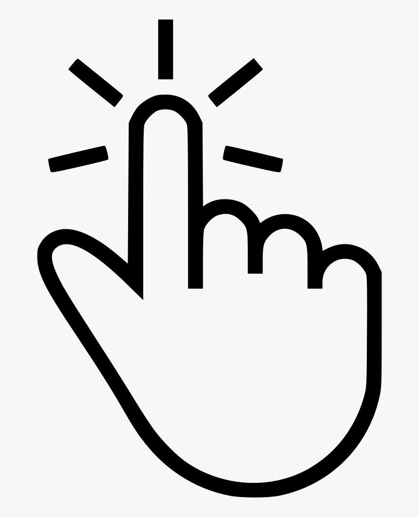 Icon One Finger Click - Finger Click Icon Free, HD Png Download, Free Download
