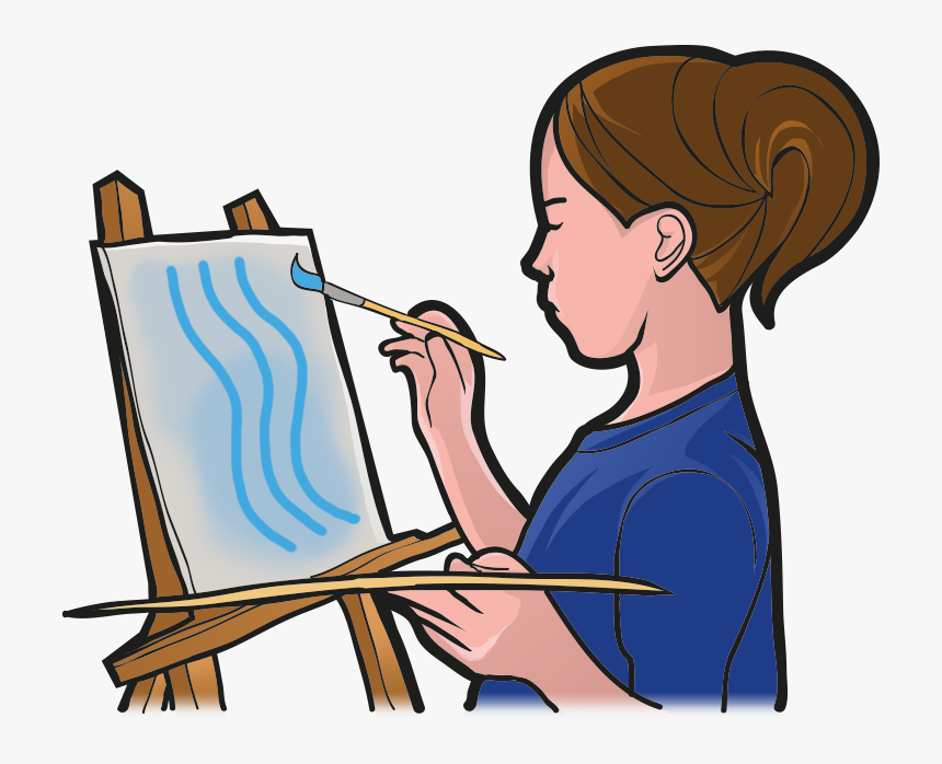 Easel Clipart Person Painting - Clipart Painter Png, Transparent Png, Free Download