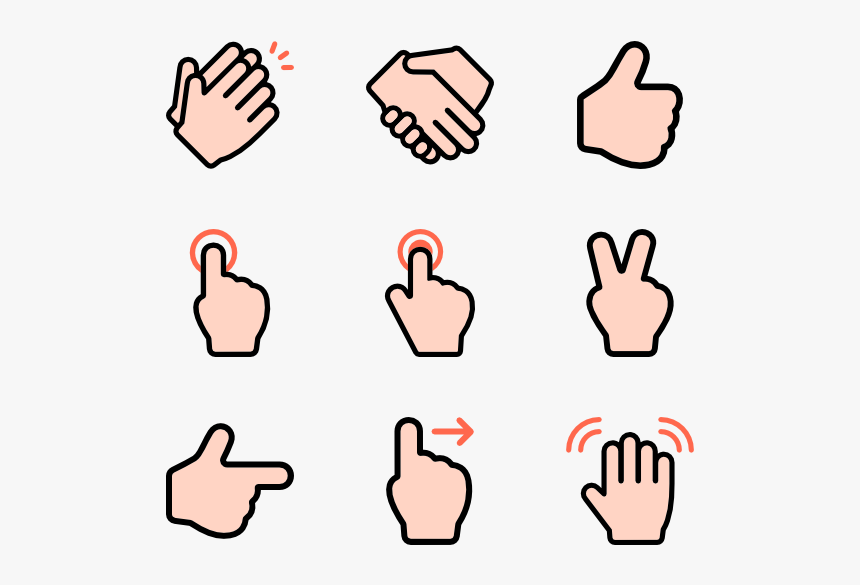 Finger Icons Free Vector - Gesture Png, Transparent Png, Free Download