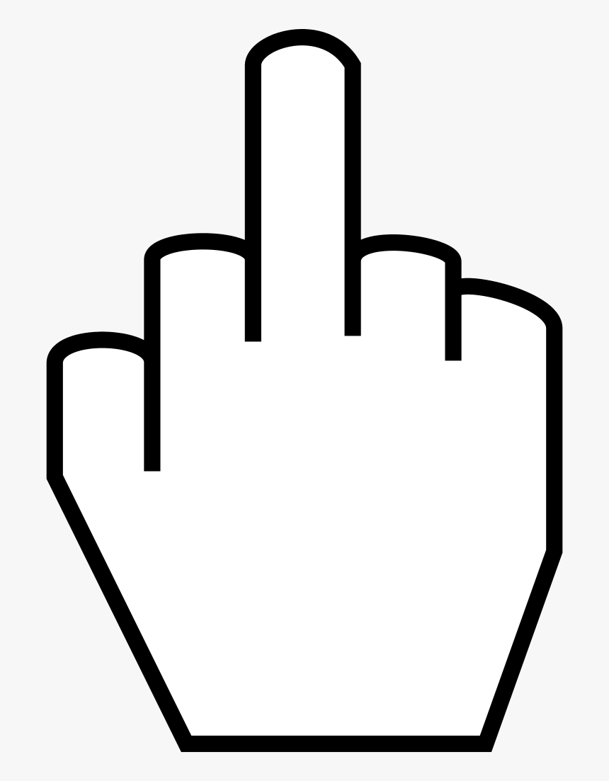 File The Finger Svg - Middle Finger Emoji Drawing, HD Png Download, Free Download