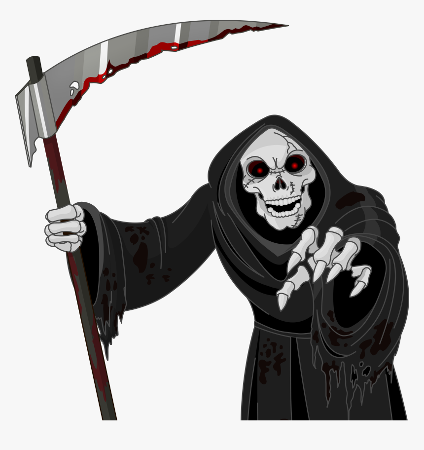 Creepy Death Blood Halloween - Scary Grim Reaper Png, Transparent Png, Free Download