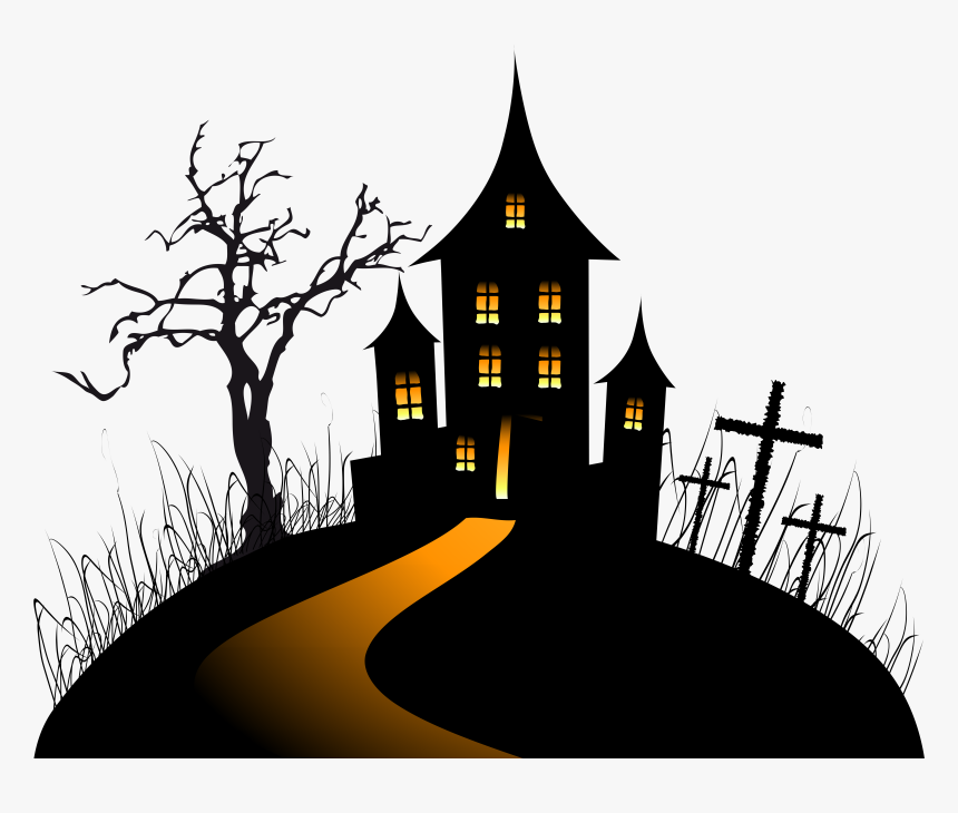 Halloween Creepy Castle Clip, HD Png Download, Free Download