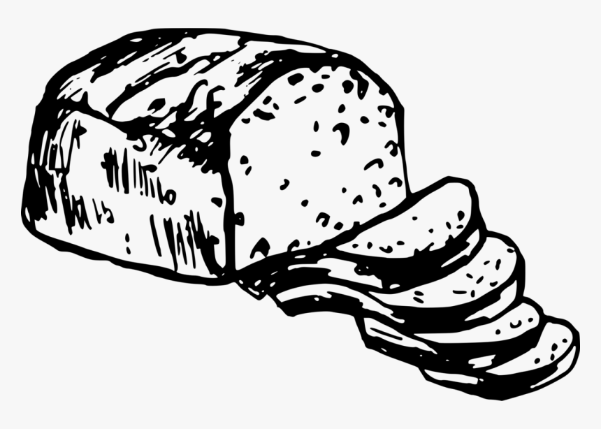 Bake Png Black And White - Bread Png Black And White, Transparent Png, Free Download