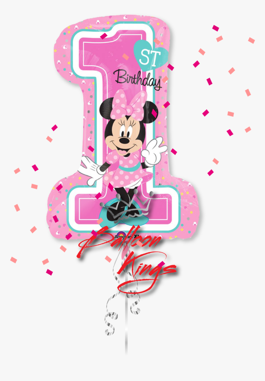 1st Birthday Minnie Mouse Shape - 1st Birthday Minnie Mouse Party, HD Png Download, Free Download