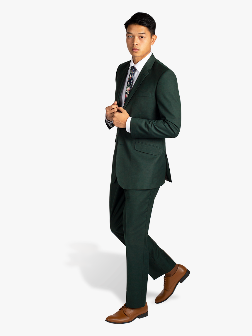 Transparent Man In A Suit Png - Suit With Dark Green Tie, Png Download, Free Download