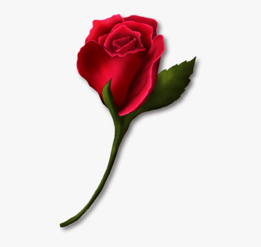 Download Red Rose Bud Painted Png Images Background - Red Rose Bud Clipart, Transparent Png, Free Download