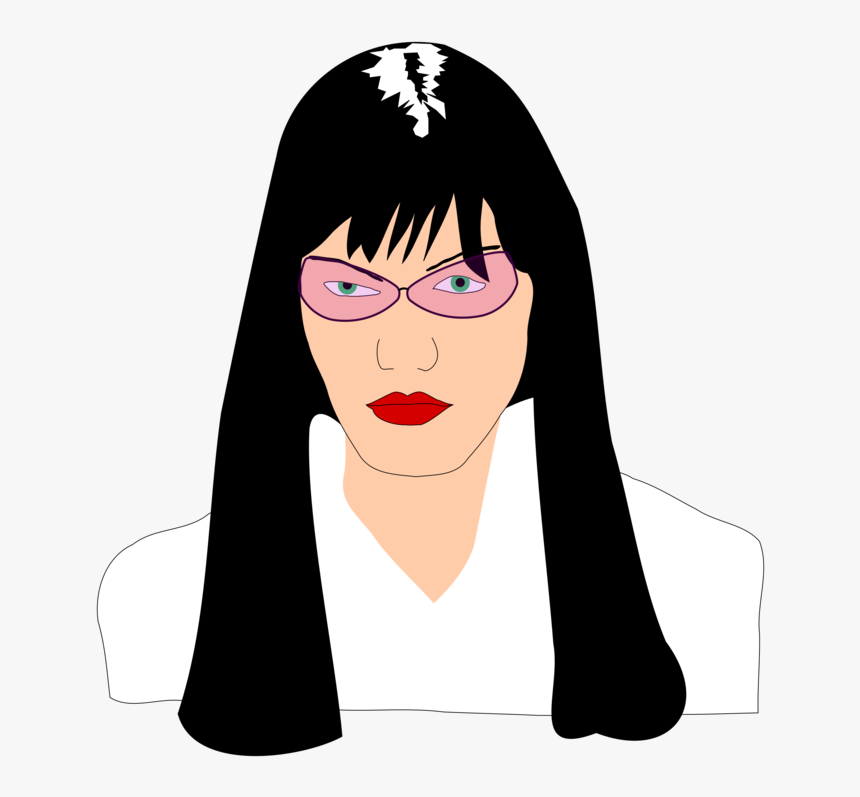 Hairstyle,art,black Hair - Cartoon, HD Png Download, Free Download