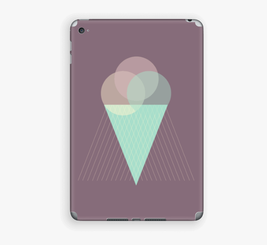 Purple Ice Cream Skin Ipad Mini - Ice Cream Cone, HD Png Download, Free Download