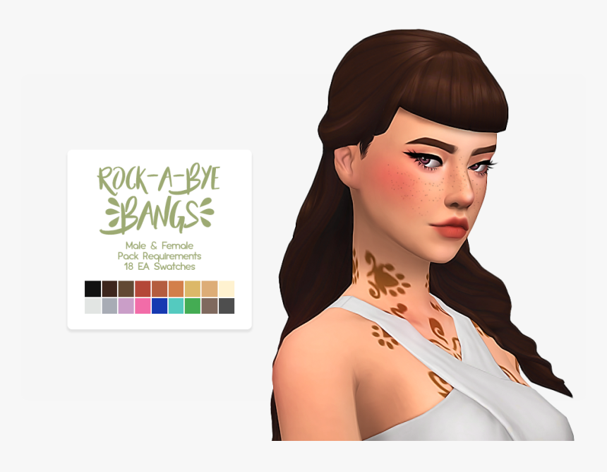 Sims 4 Bangs Maxis Match, HD Png Download, Free Download