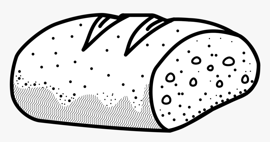 Line Art,organ,area - Bread Clipart Black And White, HD Png Download, Free Download